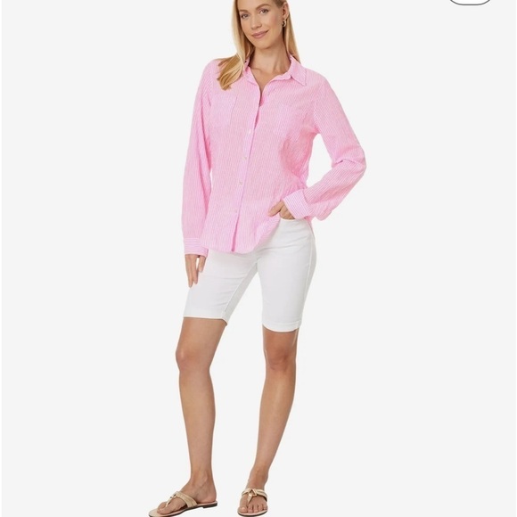 LILLY PULITZER SEA VIEW BUTTON DOWN TOP NWT - Picture 4 of 16